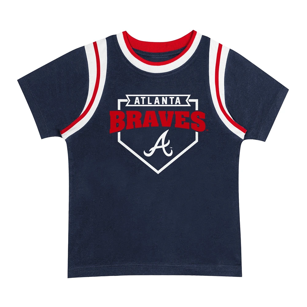 Preschool Fanatics Atlanta Braves Loaded Base T-Shirt & Shorts Set
