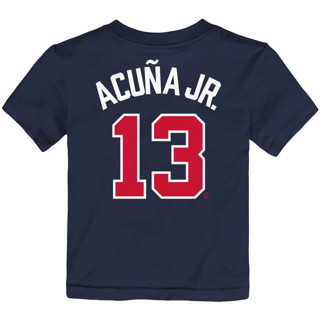 Bambin Nike Ronald Acuna Jr. Navy Atlanta Braves Player Name & Number - T-shirt