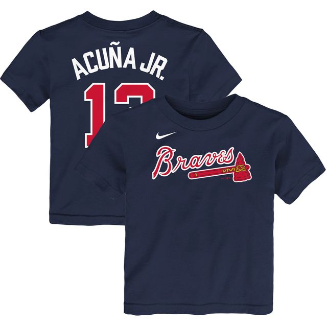 Bambin Nike Ronald Acuna Jr. Navy Atlanta Braves Player Name & Number - T-shirt