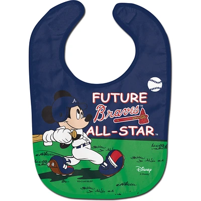 WinCraft Atlanta Braves Disney Mickey All Pro Bavoir pour bébé