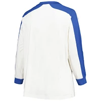 Women's '47 White Atlanta Braves Plus Caribou Raglan Long Sleeve T-Shirt