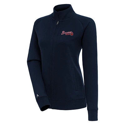 Veste zippée intégrale Victory pour femme, bleu marine, des Atlanta Braves, Antigua