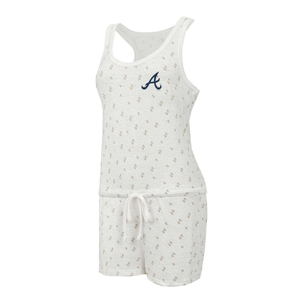 Women's Concepts Sport Cream Atlanta Braves Gardner Hacci Knit Romper