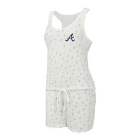 Women's Concepts Sport Cream Atlanta Braves Gardner Hacci Knit Romper