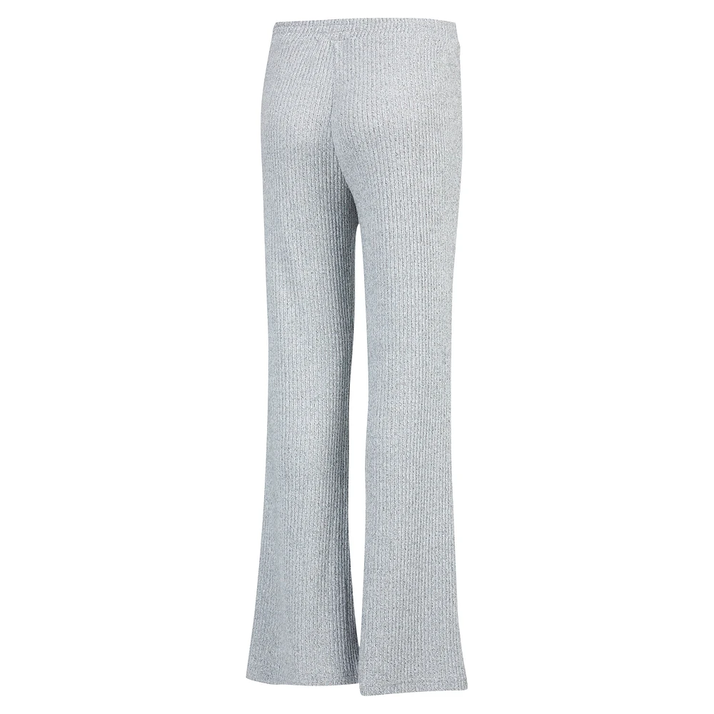 Pantalon évasé en tricot côtelé Juniper Atlanta Braves pour femme Concepts Sport Gray
