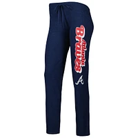 Women's Concepts Sport Navy/Red Atlanta Braves Wordmark Meter Muscle Tank Top & Pants Sleep Set