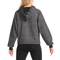 Women's DKNY Sport Black Atlanta Braves Debbie Dolman Raglan Pullover Hoodie