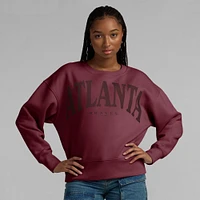 Women's Fanatics Burgundy Atlanta Braves Elements Flow Pullover Sweatshirt