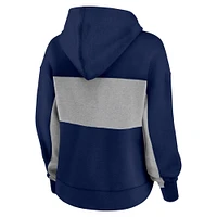 Women's Fanatics Navy Atlanta Braves Filled Stat Sheet Pullover Hoodie