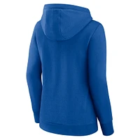 Women's Fanatics Royal Atlanta Braves Forbes Crossover V-Neck Pullover Hoodie