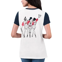 T-shirt blanc avec illustration des Braves d'Atlanta G-III 4Her de Carl Banks pour femmes