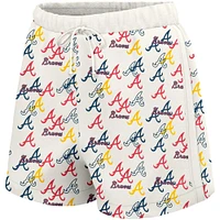 Women's Lusso  White Atlanta Braves Marge Shorts
