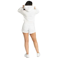 Women's Lusso White Atlanta Braves Tabitha Cheetah Terry Full-Zip Sweatshirt