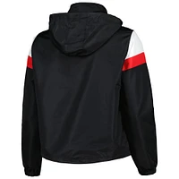 Women's Navy Atlanta Braves Plus Anorak Quarter-Zip Hoodie Jacket