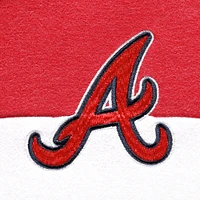 Blouson à capuche et zip intégral colorblock Atlanta Braves New Era pour femme, bleu marine chiné