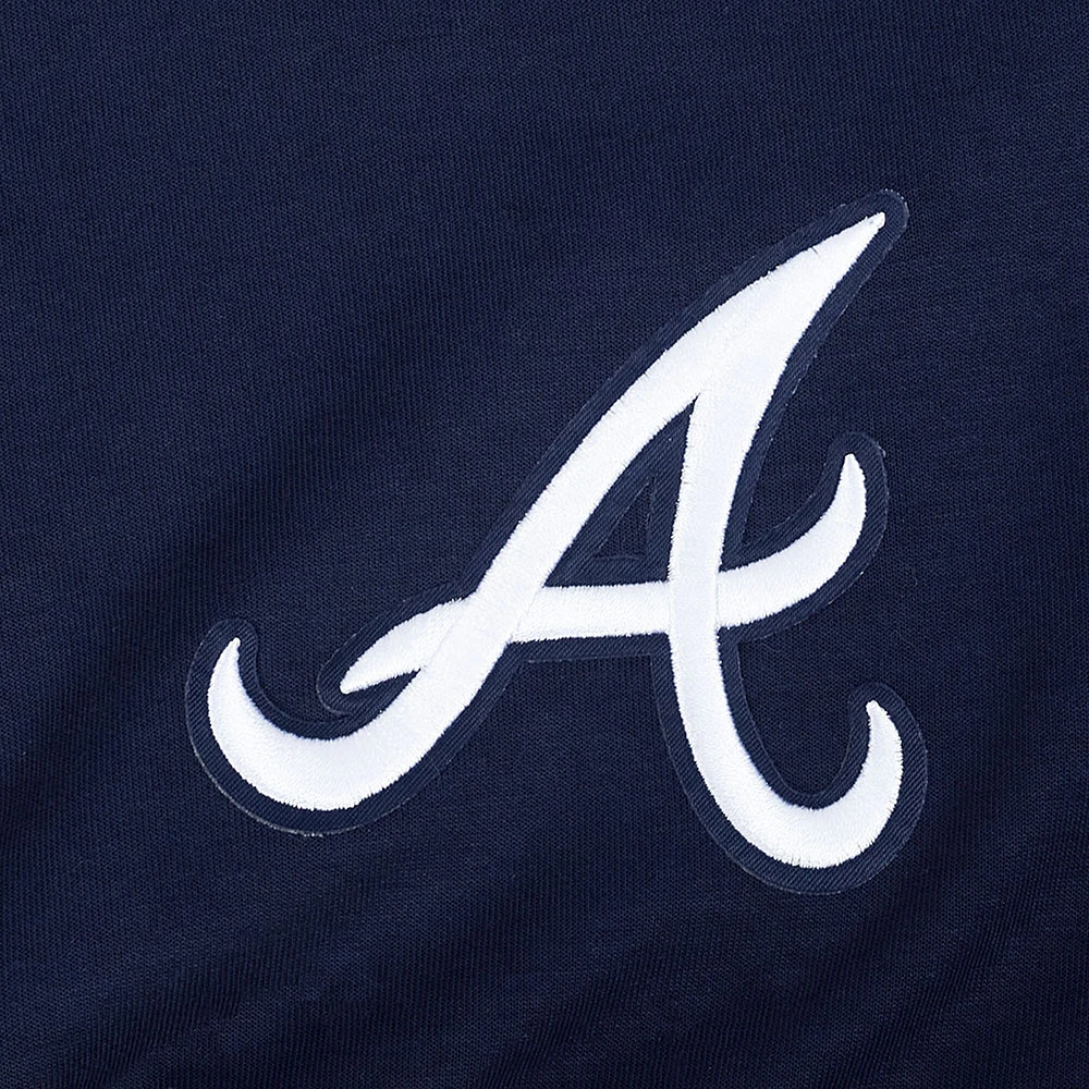 Women's Pro Standard Navy Atlanta Braves Game Day Classics Crewneck Pullover Sweatshirt