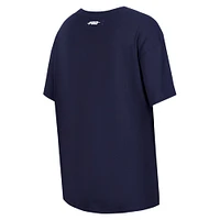 Women's Pro Standard  Navy Atlanta Braves Rhinestone Slim Fit T-Shirt