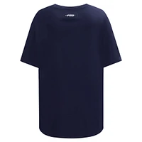 Women's Pro Standard  Navy Atlanta Braves Rhinestone Slim Fit T-Shirt