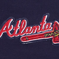 Women's Pro Standard  Navy Atlanta Braves Rhinestone Slim Fit T-Shirt