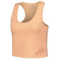 Women's Pro Standard Orange Atlanta Braves Neutral Fitted Racerback Tank Top