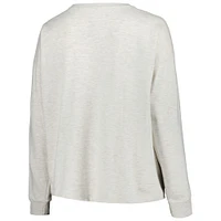 Women's Profile Oatmeal Atlanta Braves Plus French Terry Pullover Sweatshirt