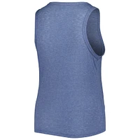 Women's Soft as a Grape Navy Atlanta Braves Plus High Neck Tri-Blend Tank Top