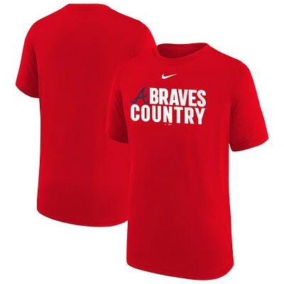 T-shirt Nike rouge Atlanta Braves Local Legend pour jeunes