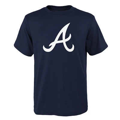 T-shirt bleu marine Atlanta Braves Logo Primary Team pour jeune