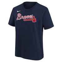 Youth Nike Ronald Acuña Jr. Navy Atlanta Braves Home Player Name & Number T-Shirt