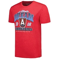 Women's Sportiqe  Heather Red Atlanta Dream Comfy Super-Soft Tri-Blend T-Shirt