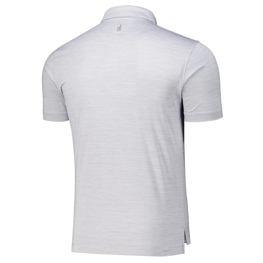 Men's johnnie-O Gray Atlanta Drive GC Huron Solid Featherweight Performance Polo