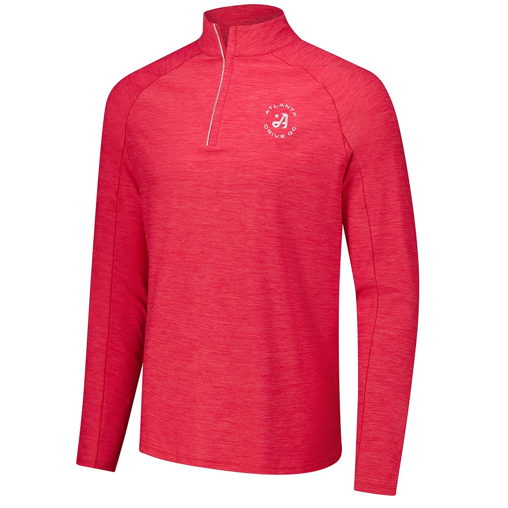 Haut johnnie-O Red Atlanta Drive GC Baird Performance à quart de zip pour hommes