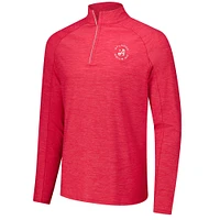 Haut johnnie-O Red Atlanta Drive GC Baird Performance à quart de zip pour hommes