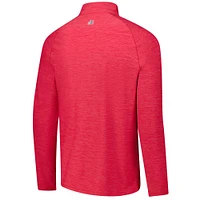 Haut johnnie-O Red Atlanta Drive GC Baird Performance à quart de zip pour hommes