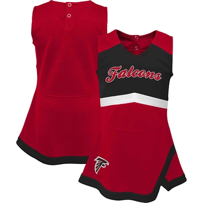 Robe pull rouge Atlanta Falcons Cheer Captain pour bébé fille