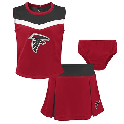 Ensemble de pom-pom girl deux pièces avec bloomer des Atlanta Falcons Spirit Cheer pour tout-petits
