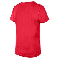 T-shirt à col en V sequins rabattables Atlanta Falcons New Era pour filles