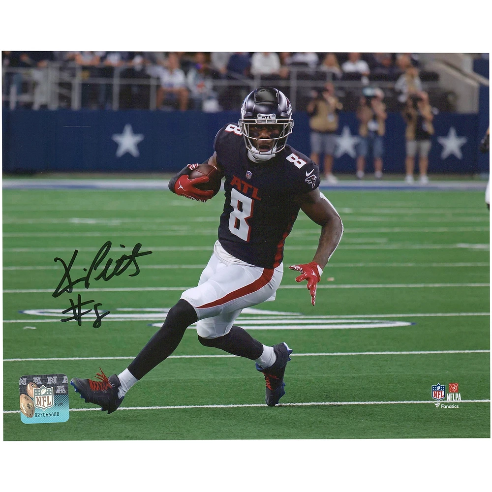 Kyle Pitts Atlanta Falcons Autographed 8" x 10" Black Jersey Running Photograph
