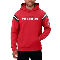 Men's Darius Rucker Collection by Fanatics Red Atlanta Falcons Football Washed Pullover Hoodie