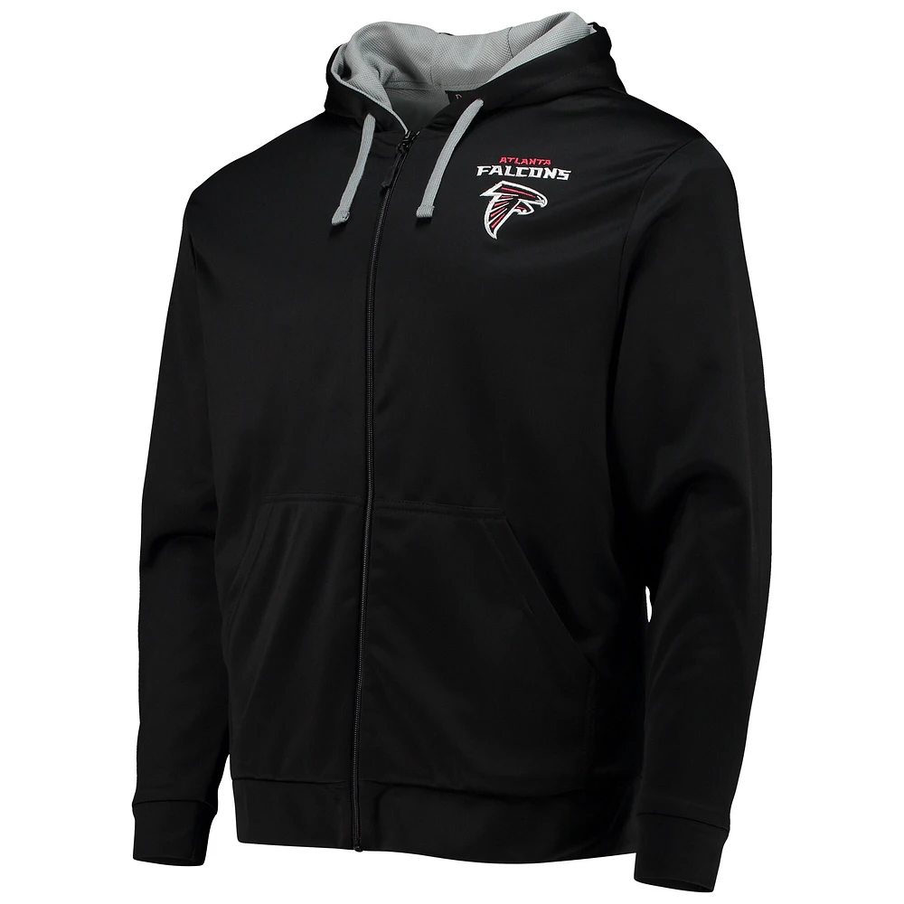 Men's Dunbrooke Black/Gray Atlanta Falcons Apprentice Full-Zip Hoodie
