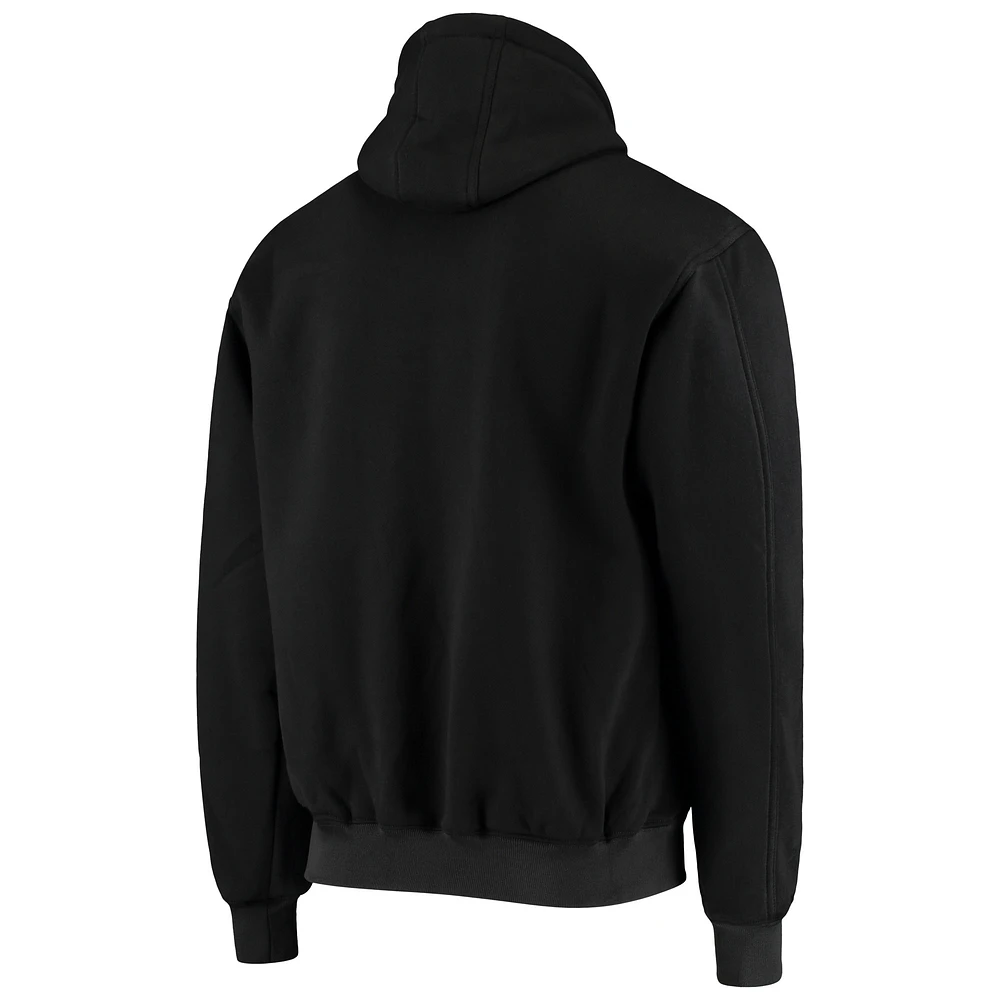 Pull à capuche entièrement zippé doublure thermique Atlanta Falcons Craftsman Dunbrooke pour hommes, noir