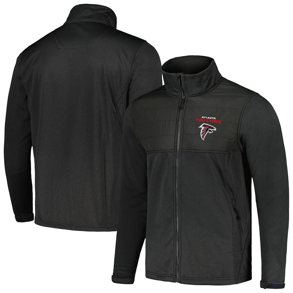 Men's Dunbrooke Heather Black Atlanta Falcons Explorer Tech Full-Zip Jacket
