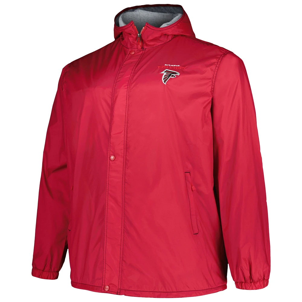 Dunbrooke Red Atlanta Falcons Big & Tall Legacy Stadium Veste entièrement zippée pour homme