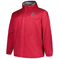 Dunbrooke Red Atlanta Falcons Big & Tall Legacy Stadium Veste entièrement zippée pour homme