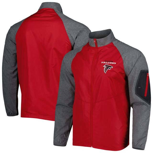 Dunbrooke Red Atlanta Falcons Hurricane Raglan Veste coupe-vent entièrement zippée pour homme