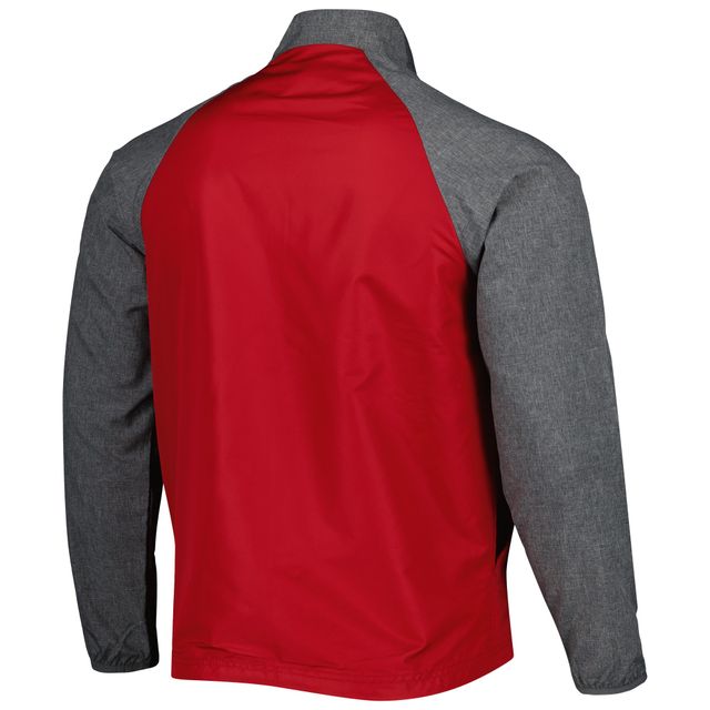 Dunbrooke Red Atlanta Falcons Hurricane Raglan Veste coupe-vent entièrement zippée pour homme