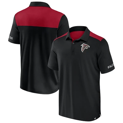 Polo colorblock noir/rouge Atlanta Falcons Fanatics pour homme