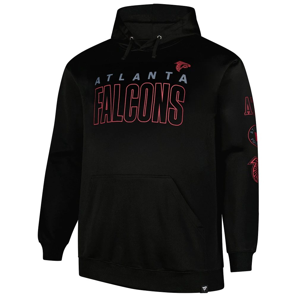 Men's Fanatics  Black Atlanta Falcons Big & Tall Fleece Pullover Hoodie