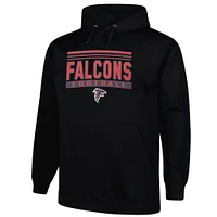 Men's Fanatics Black Atlanta Falcons Big & Tall Pop Pullover Hoodie