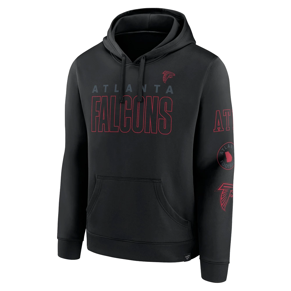 Men's Fanatics Black Atlanta Falcons Blackout Pullover Hoodie
